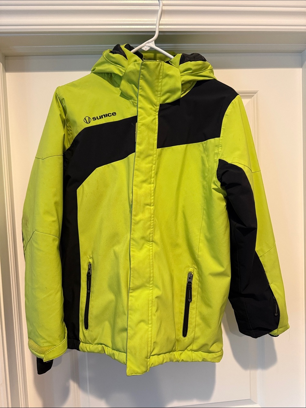Sunice Kids Lime Green and Black Ski Jacket
